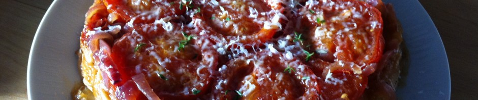 Tomato tarte tatin
