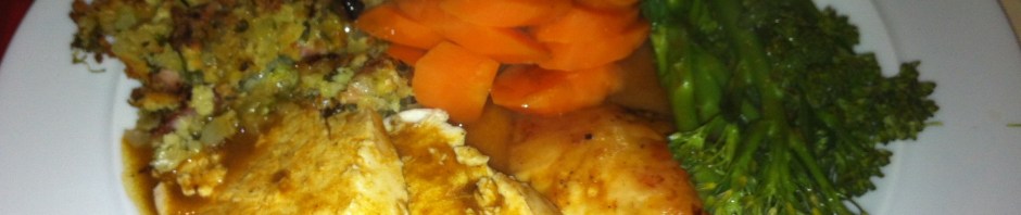 Roast chicken dinner