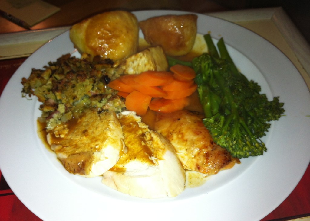 Roast chicken dinner