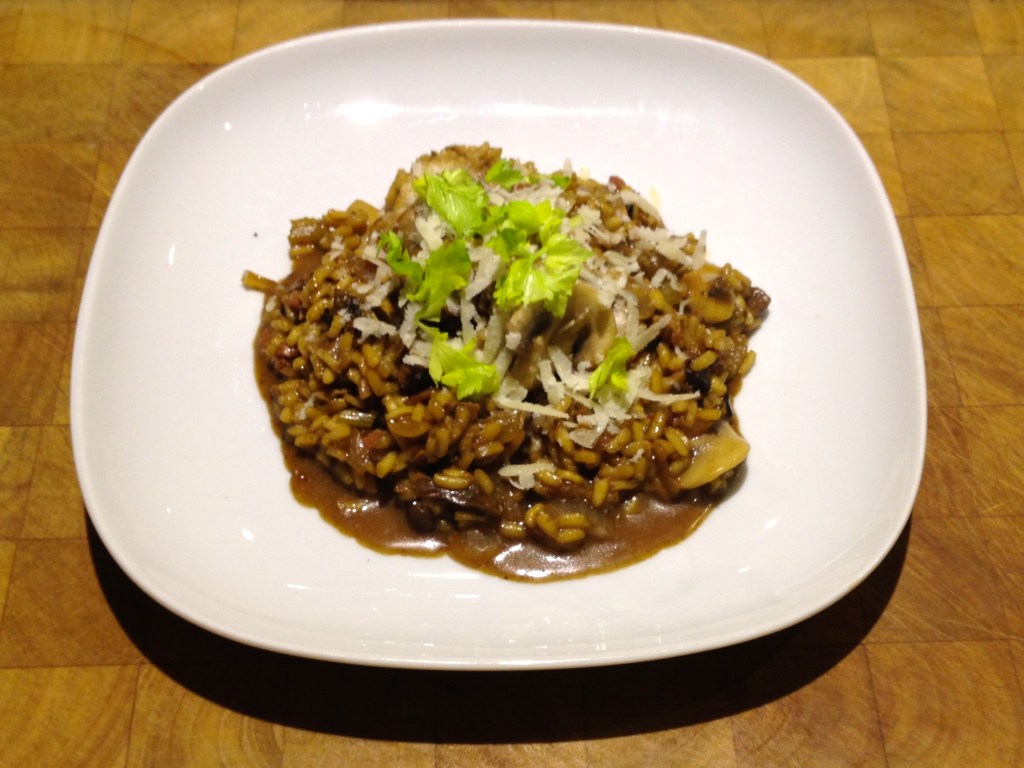 Porcini and smoked bacon risotto