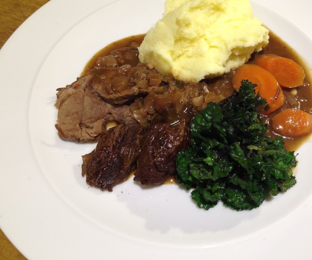 Braised saddle of venison