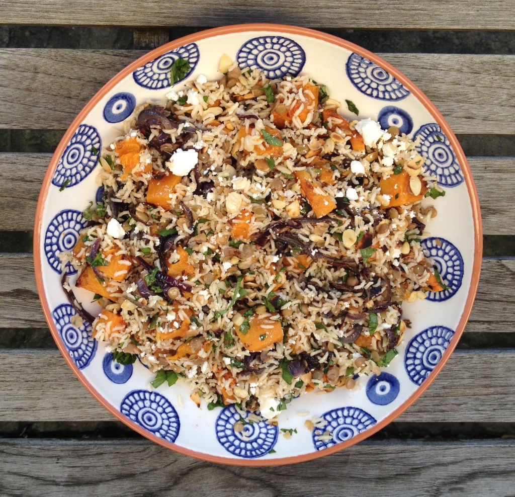 Butternut squash pilaf