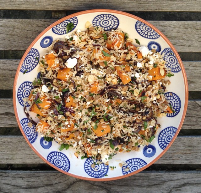 Butternut squash pilaf