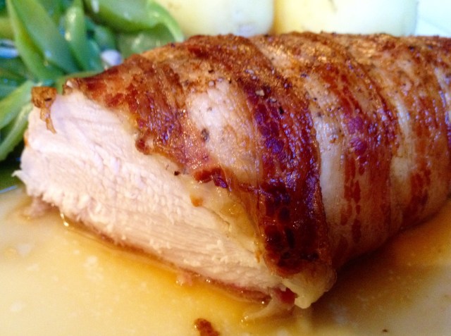 Dijon chicken with pancetta