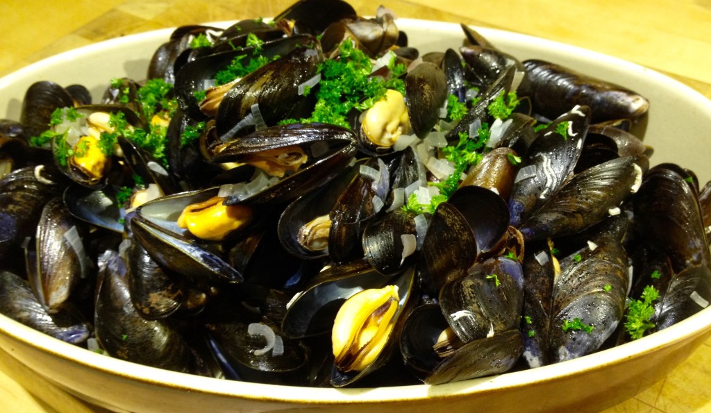 Moules marinière à la&nbsp;crème