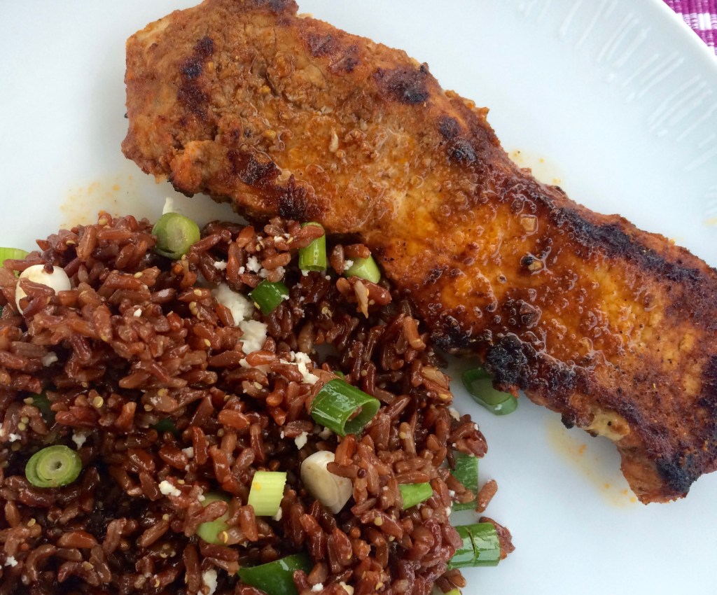 Pork with red rice