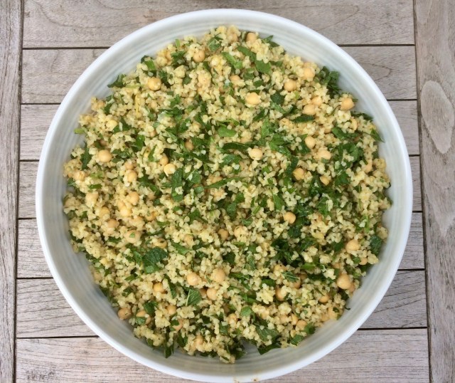Chickpea and bulgur salad