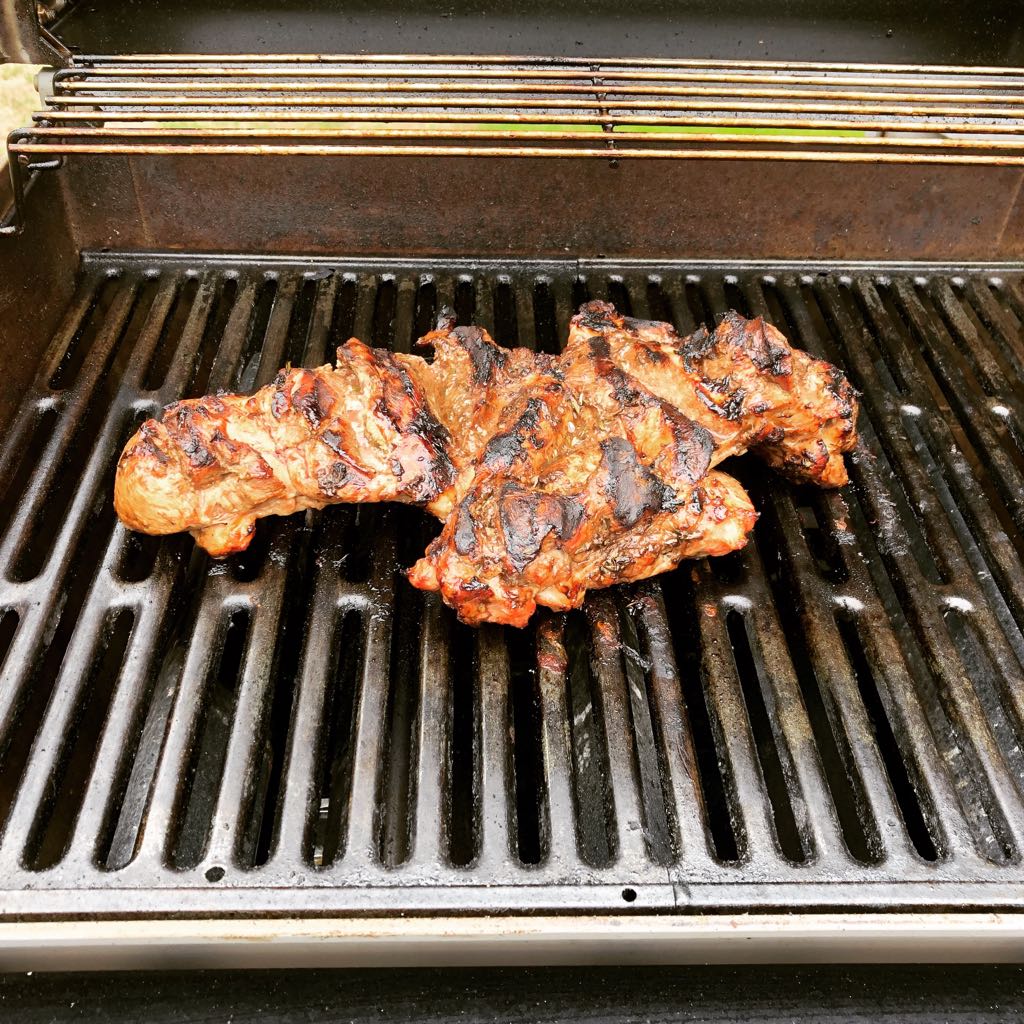 Butterflied BBQ lamb