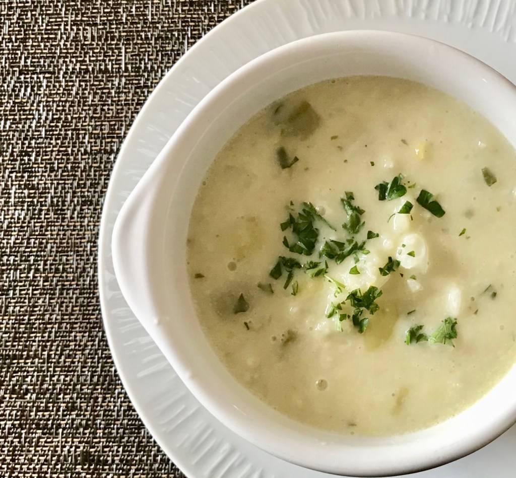 Cauliflower cheese soup