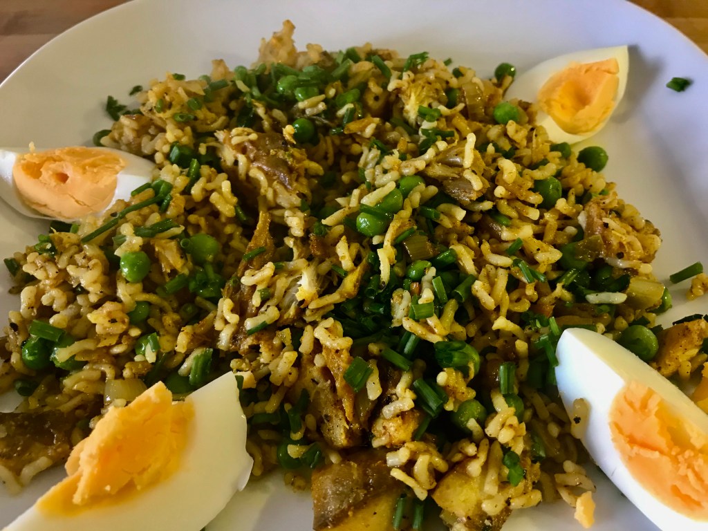 Konjac rice kedgeree