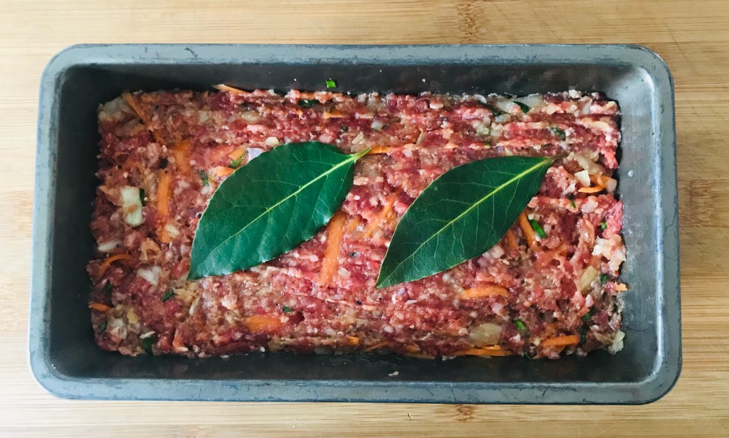 Meatloaf with ‘money in the bank’ tomato sauce
