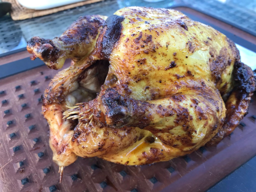 Whole roasted curried&nbsp;chicken