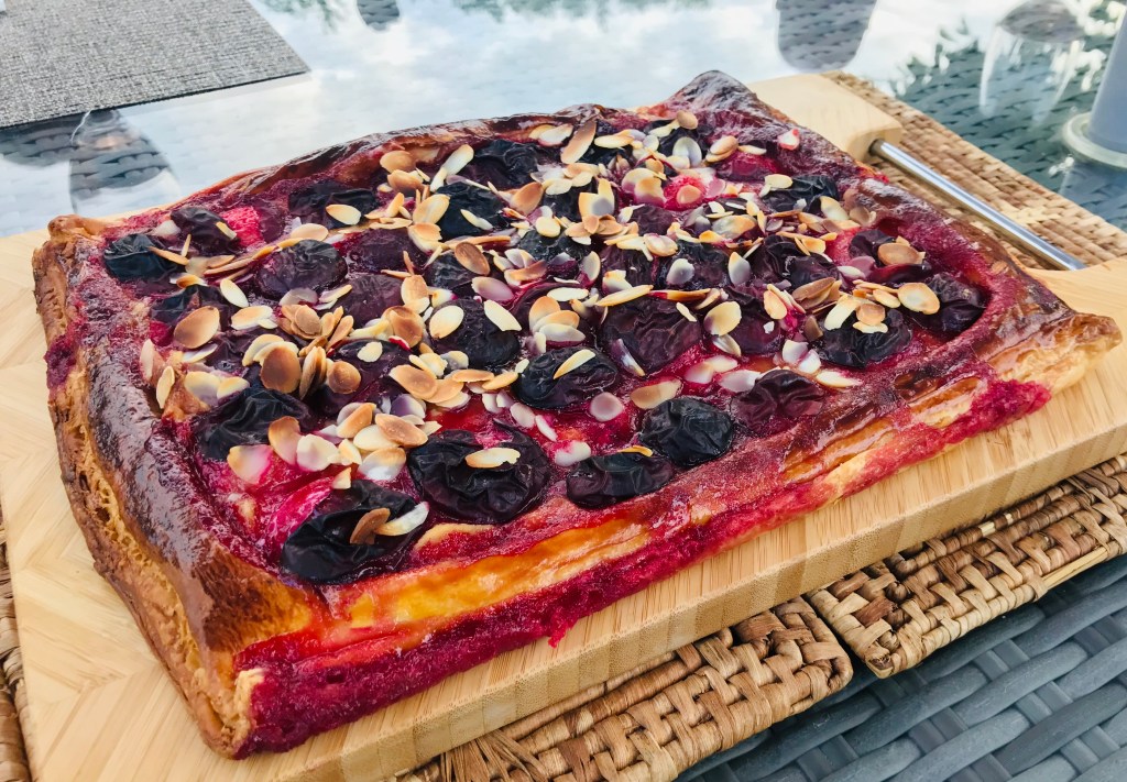 Plum and almond&nbsp;galette