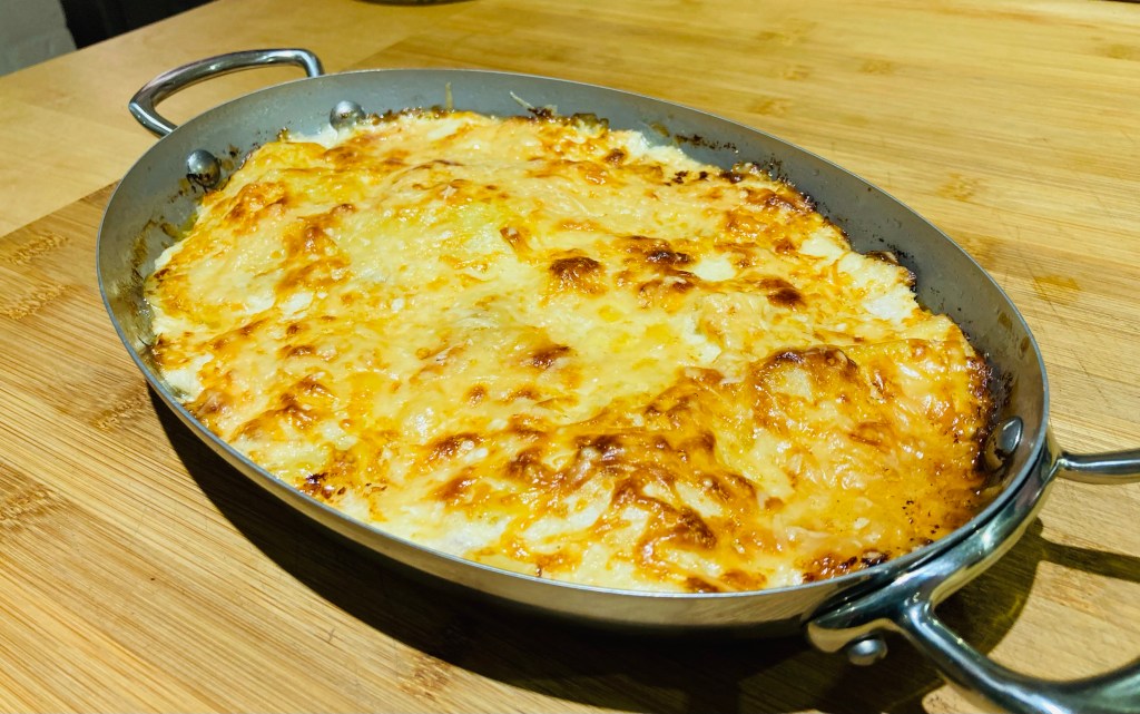 Gruyère, bacon and turnip&nbsp;gratin