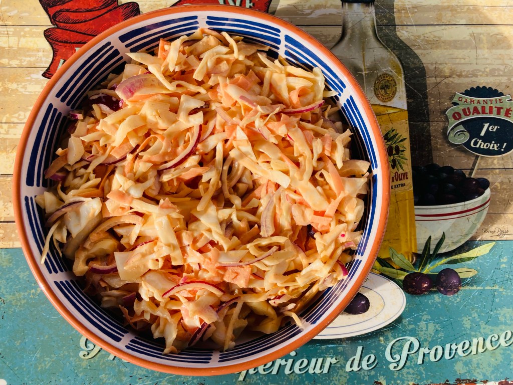 Coleslaw with smoked sriracha mayo