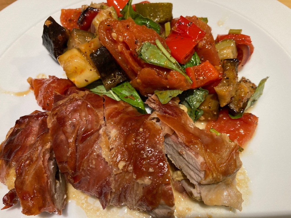 prosciutto wrapped roast pork loin