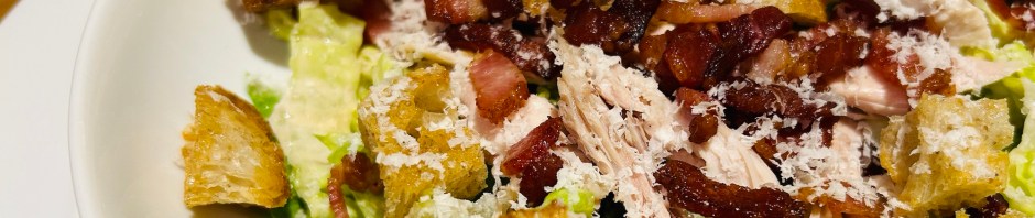 Chicken and bacon Caesar salad