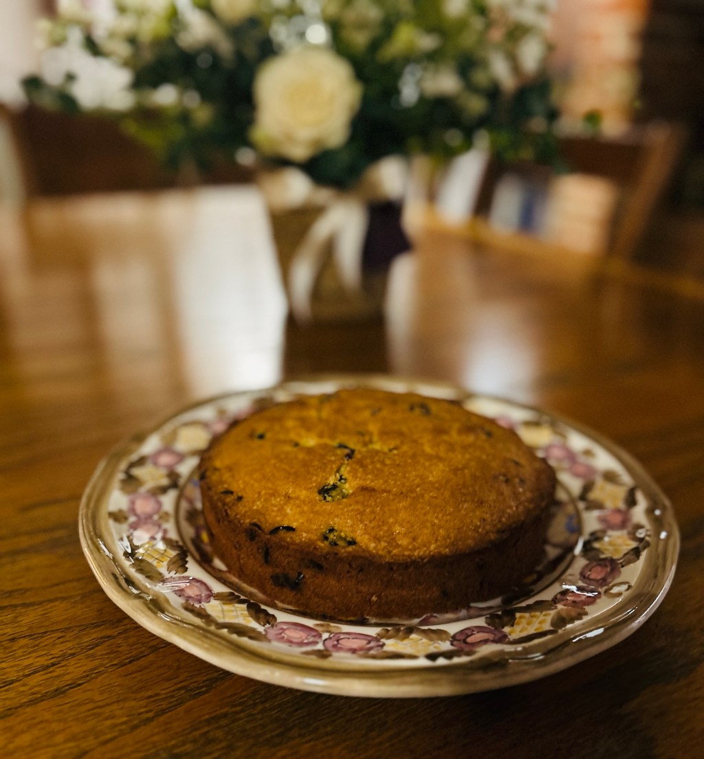 Cranberry and cherry cake