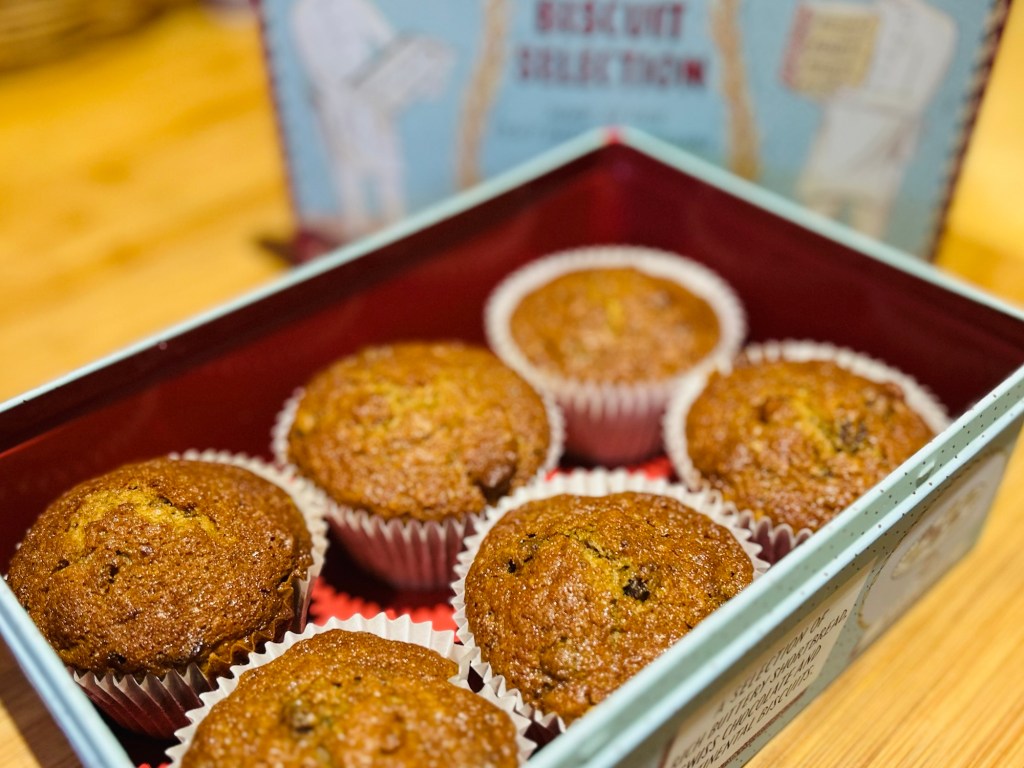Coffee, date and walnut muffins