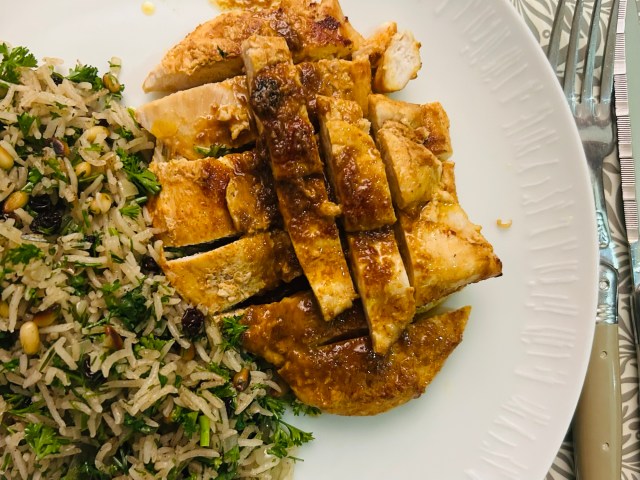 Chicken escalope with paprika butter