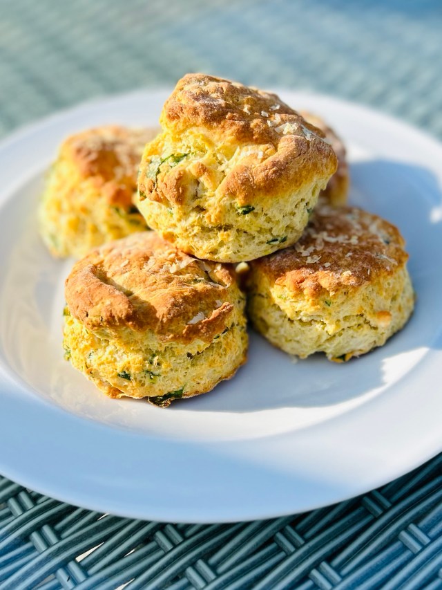 Wild garlic and Parmesan scones