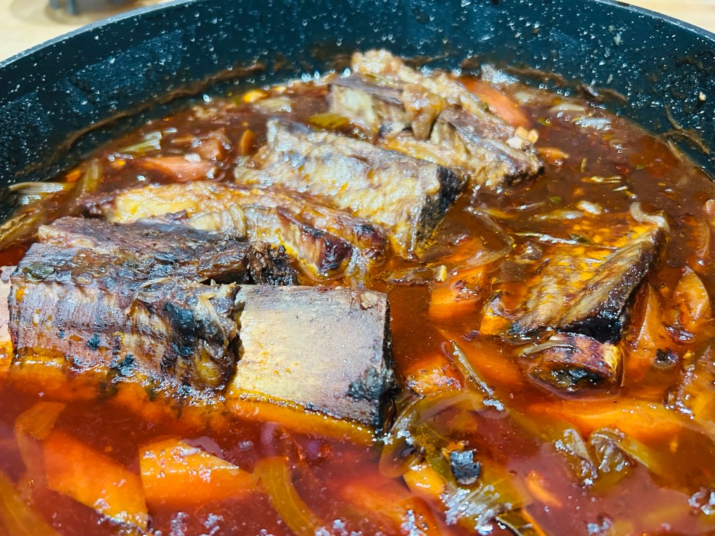 Braised beef short ribs