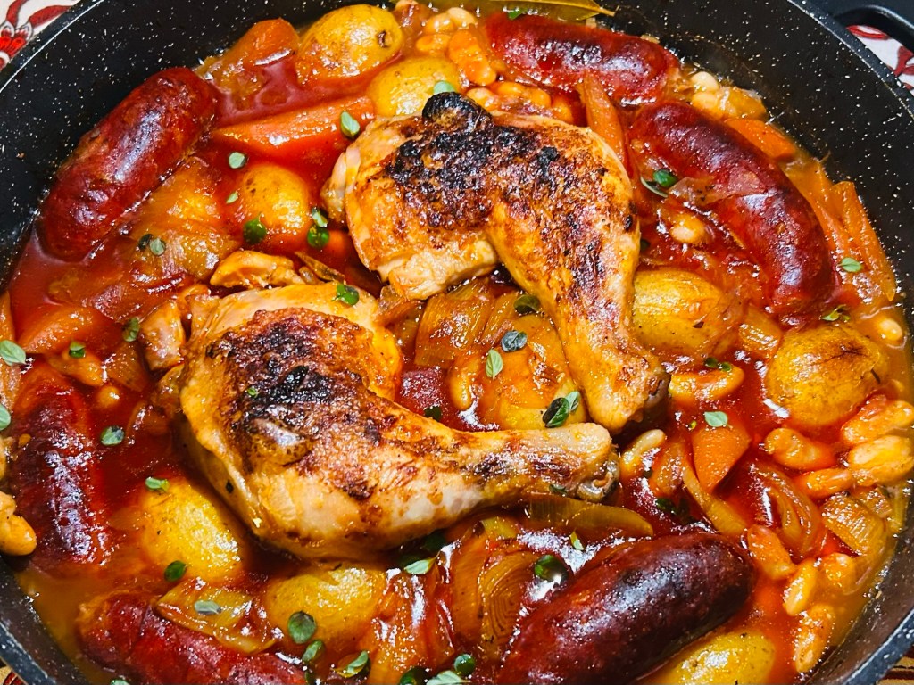 Chicken and chorizo in&nbsp;cider